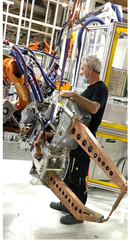 Automotive production line robot integration